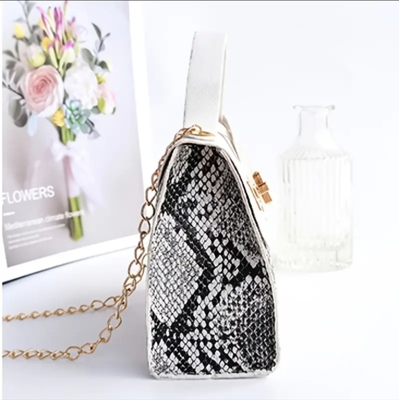 Snakeskin Print Hand Bag - Picture 3 of 4